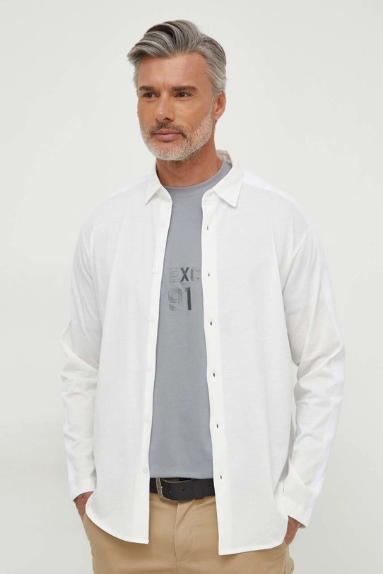 Pamučna košulja Armani Exchange casual bež 3DZCLA.ZJ9AZ