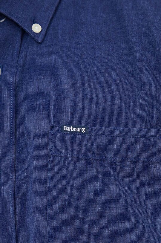 Льняная рубашка Barbour MSH5090 тёмно-синий SS25