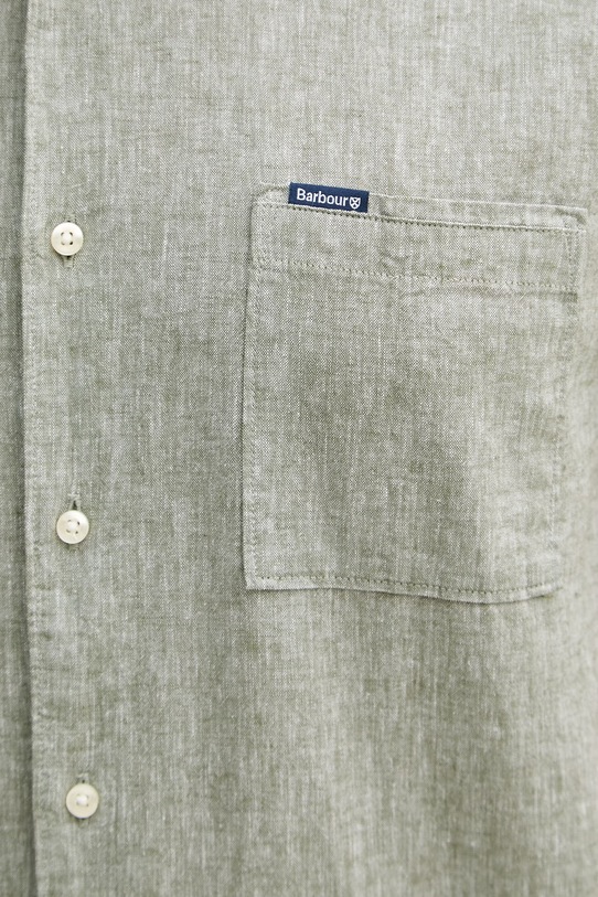Barbour Shirt Dept - Summer koszula lniana męska MSH5093 zielony