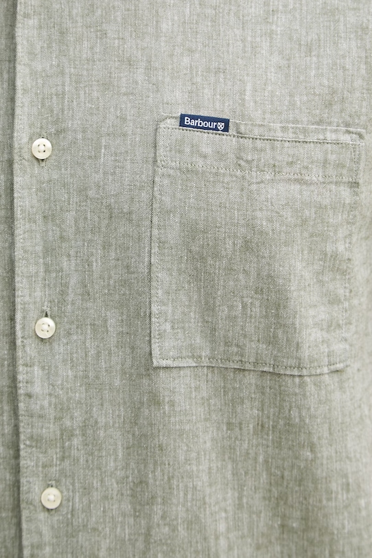 Barbour Shirt Dept - Summer koszula lniana męska MSH5093 zielony