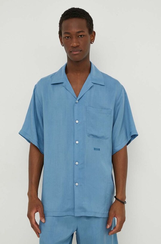 Košile MSGM modrá 3640ME08X.247015