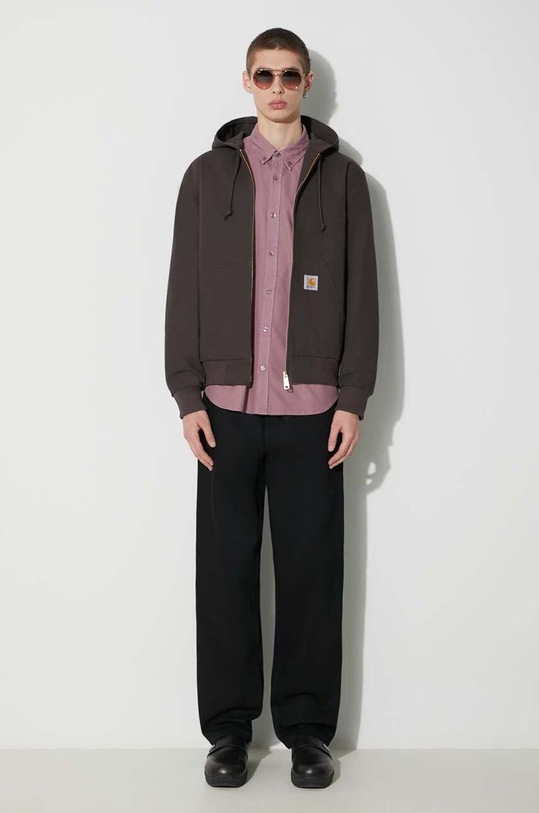 Carhartt WIP denim shirt Longsleeve Bolton Shirt I030238.1XFGD pink SS24