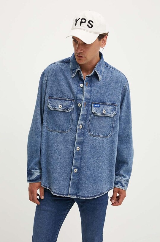 Джинсова сорочка Hugo Blue casual блакитний 50513853