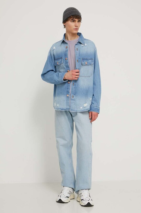 Τζιν μπουφάν Hugo Blue 50513856 μπλε SS24