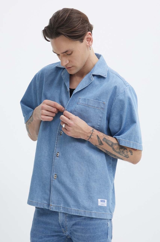 Džínová košile Hugo Blue riflovina modrá 50513870