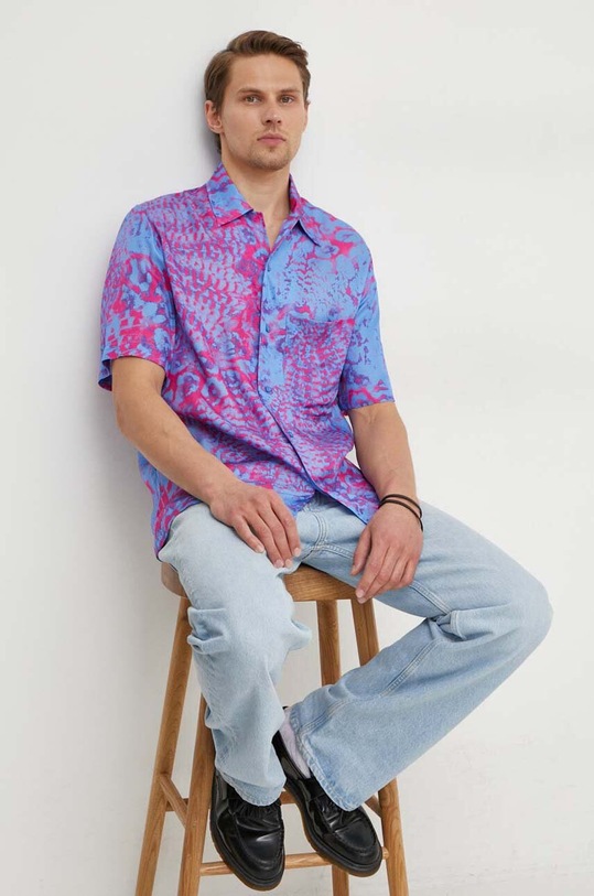 Ρούχα Πουκάμισο Versace Jeans Couture 76GAL2B0.NS396 μπλε