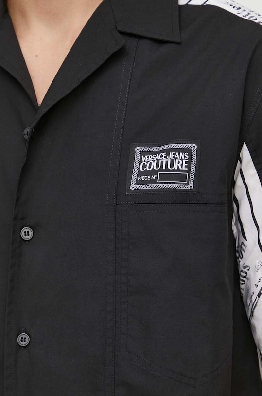 Bavlněná košile Versace Jeans Couture 76GAL202.N0132 černá SS24