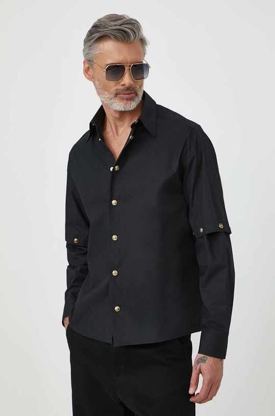 Versace Jeans Couture koszula bawełniana bawełna czarny 76GALY06.CN010