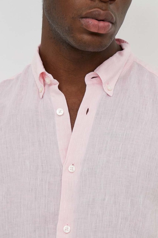 BOSS koszula lniana 50513849 różowy SS24