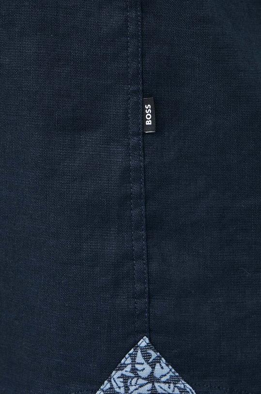 Πουκάμισο από λινό BOSS 50515156 σκούρο μπλε