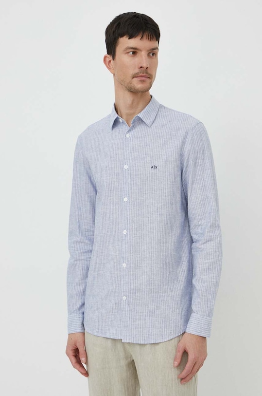 Armani Exchange camasa de in lung albastru 3DZC32.ZN4LZ