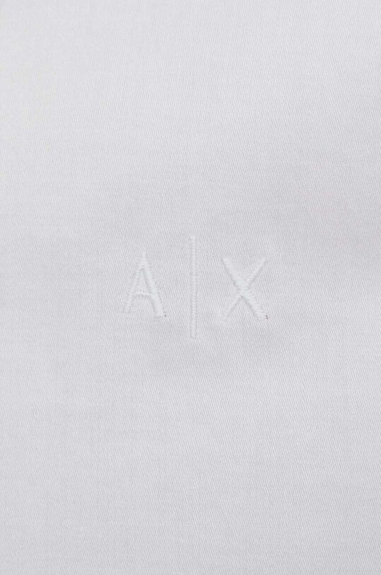 Хлопковая рубашка Armani Exchange 3DZC36.ZNAUZ белый SS24
