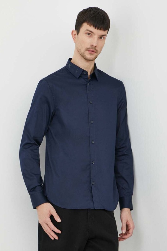 Armani Exchange koszula bawełniana 3DZC36.ZNAUZ granatowy