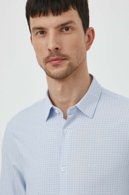 Bavlnená košeľa Armani Exchange regular modrá 3DZC37.ZN4MZ