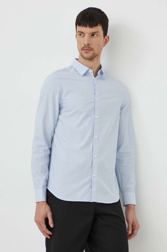 Bavlnená košeľa Armani Exchange 3DZC37.ZN4MZ modrá