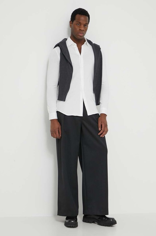 Odzież Armani Exchange koszula bawełniana 3DZCHQ.ZJ8EZ biały