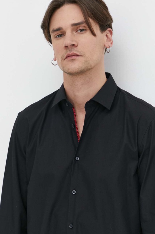 HUGO koszula bawełniana czarny 50513932