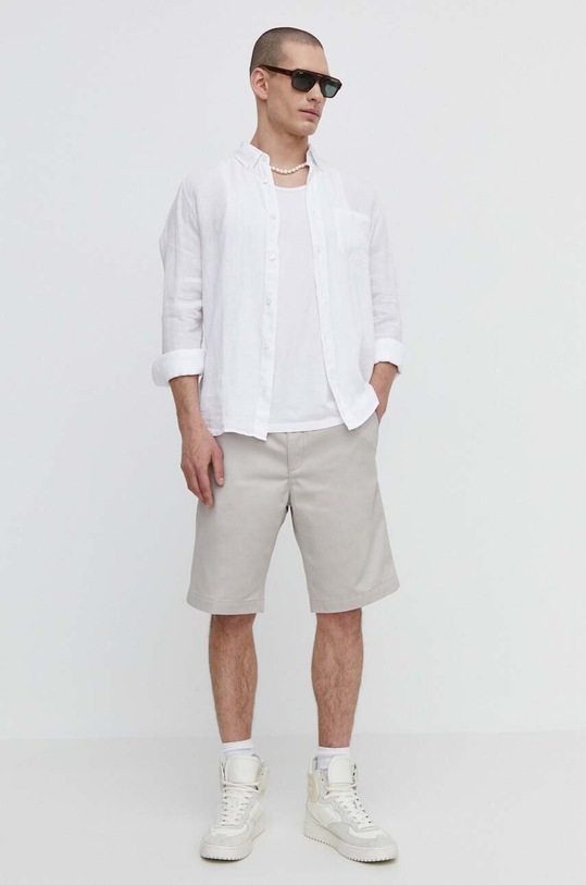 Одяг Сорочка з льону HUGO 50514162 білий