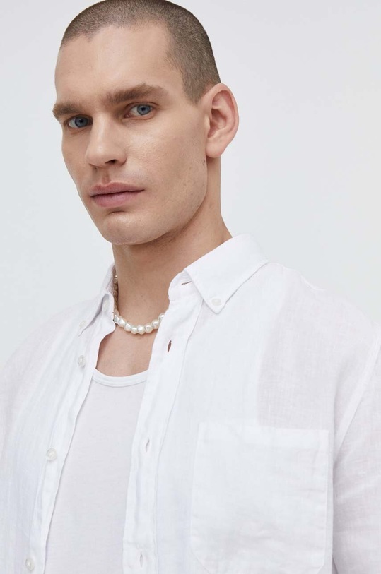 Сорочка з льону HUGO 50514162 білий
