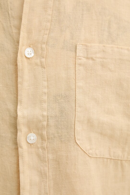 Льняная рубашка HUGO 50514162 бежевый