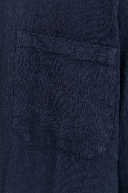 HUGO koszula lniana 50514162 granatowy SS25