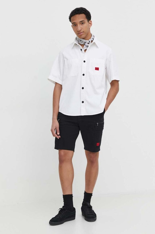 HUGO koszula bawełniana 50495912 biały SS24