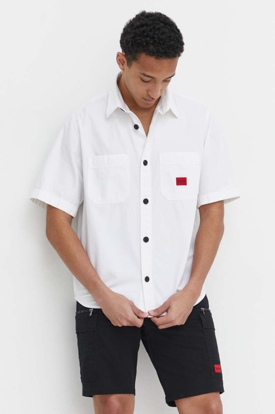 HUGO koszula bawełniana biały 50495912