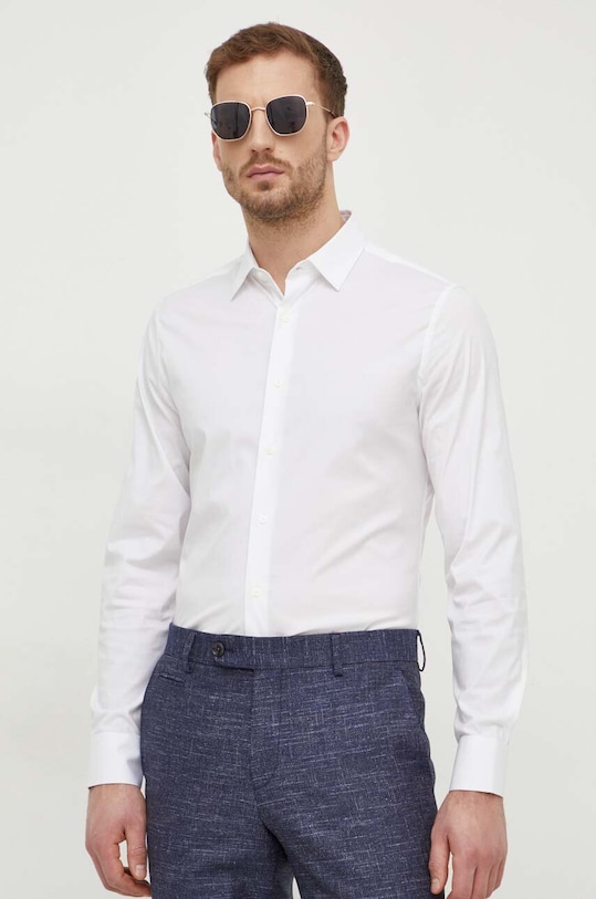 United Colors of Benetton camasa lung alb 5R7Y5QMM8