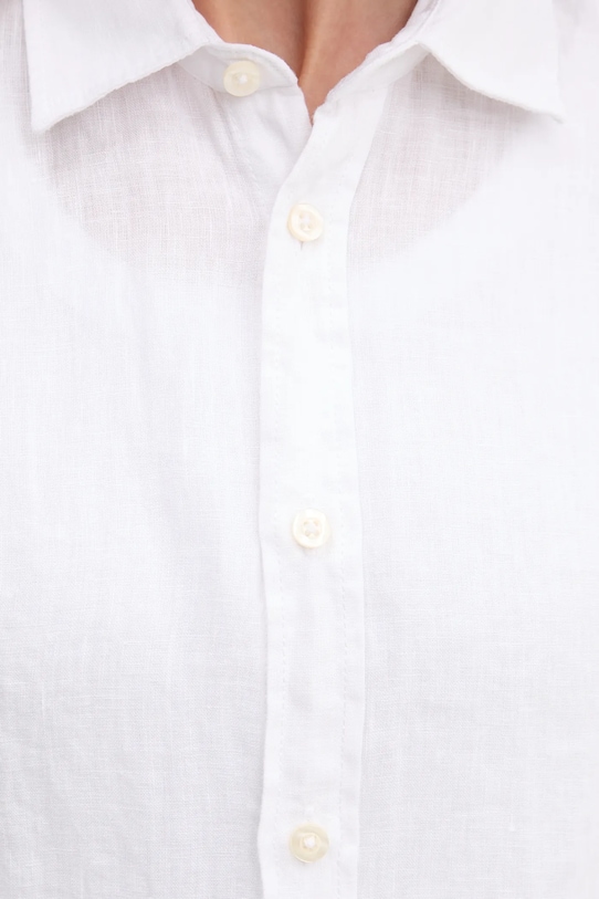 Lanena srajca United Colors of Benetton 5BKU5QJG8 bela