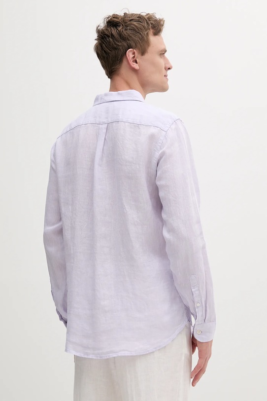 Odzież United Colors of Benetton koszula lniana 5BKU5QJG8 fioletowy
