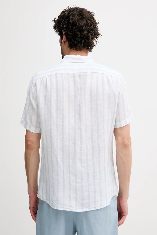 Oblečenie Ľanová košeľa United Colors of Benetton 5BKU5QJH8 biela