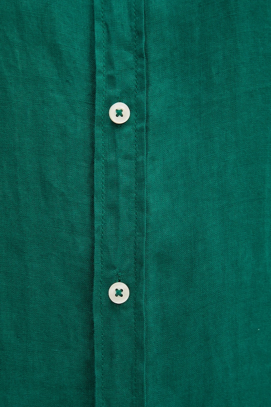 United Colors of Benetton koszula lniana 5BKU5QJH8 zielony