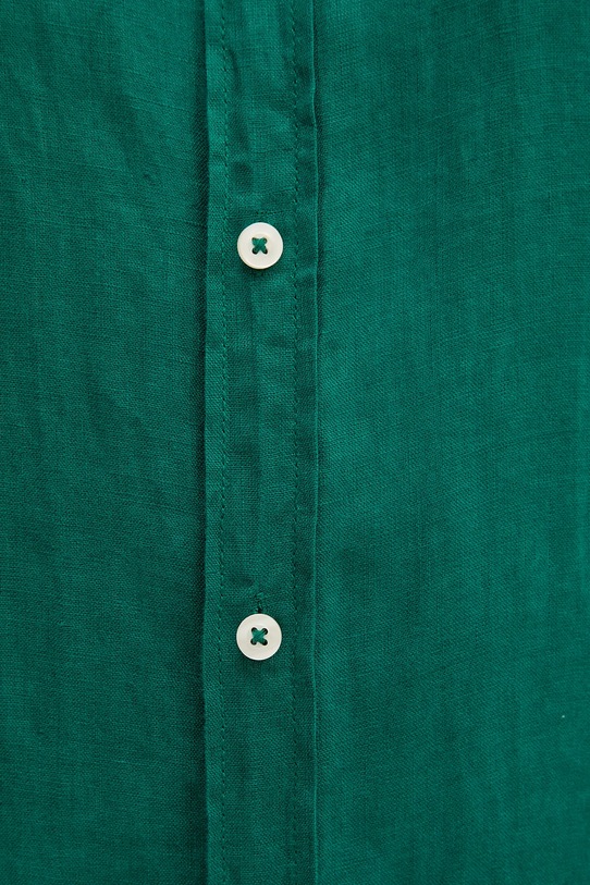 United Colors of Benetton koszula lniana 5BKU5QJH8 turkusowy