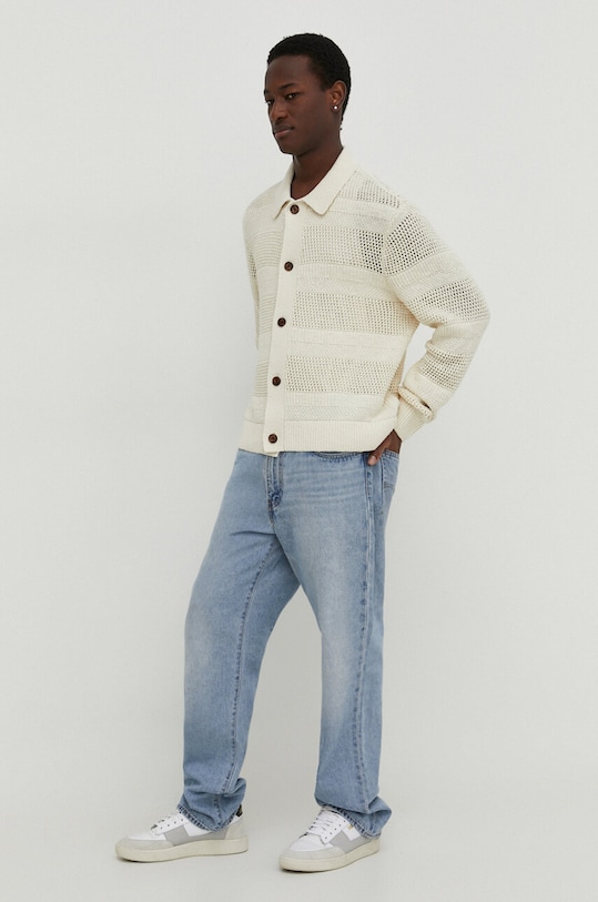 Kardigán Abercrombie & Fitch KI120.4013.178 béžová SS24