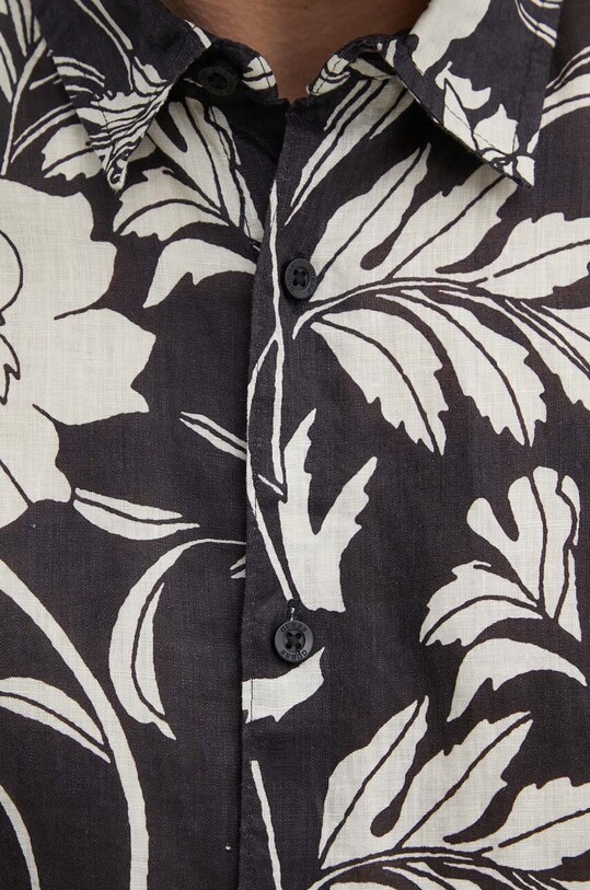 Сорочка з льону Guess ISLAND M4GH70.WERX0 чорний SS24