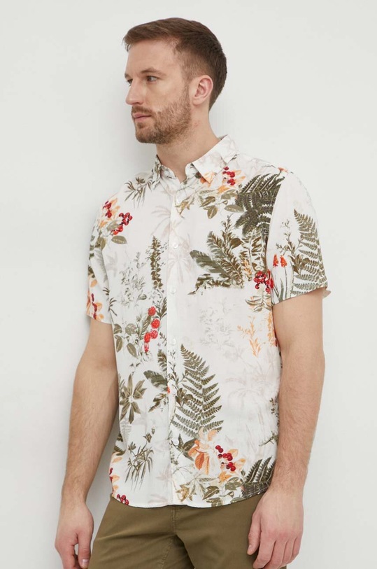 Guess koszula ECO RAYON klasyczny beżowy M4GH69.WD4Z2