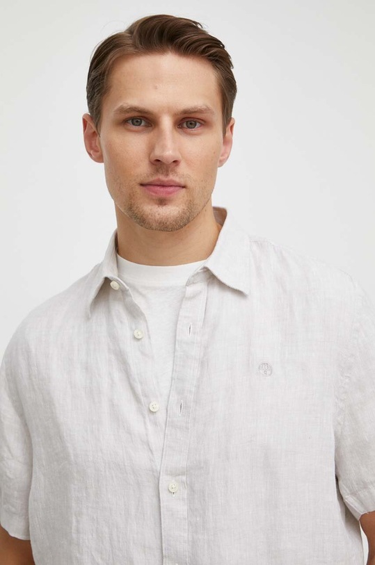 Lněná košile North Sails béžová 664302