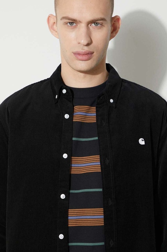 Вельветова сорочка Carhartt WIP Longsleeve Madison Fine Cord Shirt I030580.K02XX чорний
