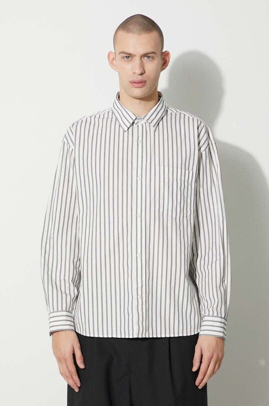 Carhartt WIP cotton shirt Longsleeve Ligety Shirt cotton beige I032901.1XVXX