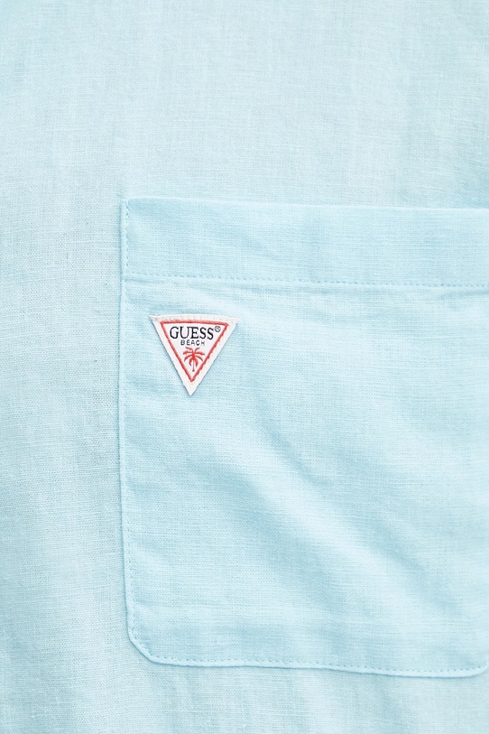 Льняная рубашка Guess F4GH00.WG3L0 голубой