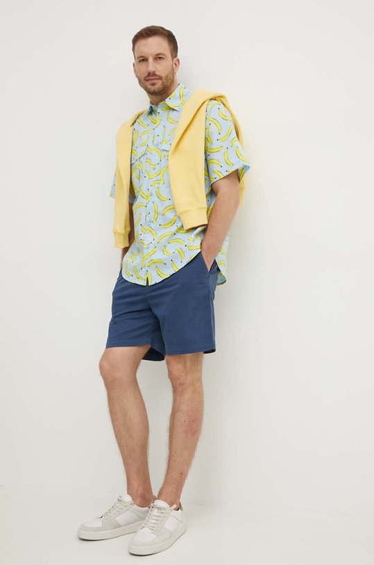 United Colors of Benetton koszula bawełniana 58Z2UQ044 niebieski SS24