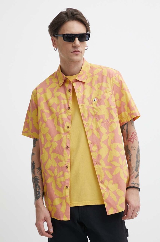 Pamučna košulja Quiksilver narančasta AQYWT03314
