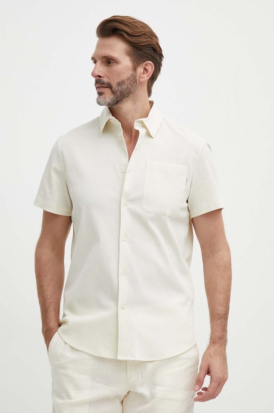 Pepe Jeans koszula PYKE z elastanem beżowy PM308495