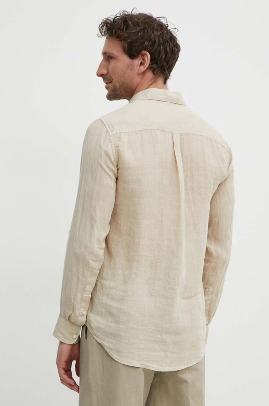 Pepe Jeans koszula lniana PAYTTON beżowy PM308523