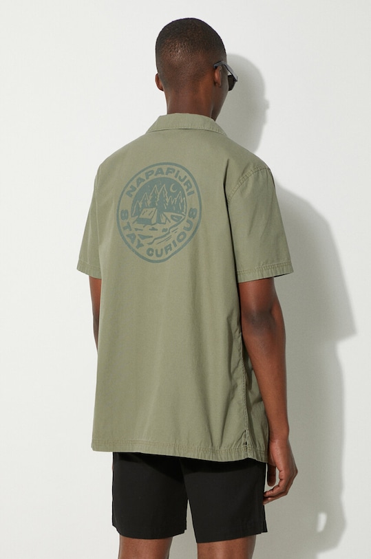 Odzież Napapijri koszula bawełniana G-Boyd NP0A4HQ4GAE1 zielony