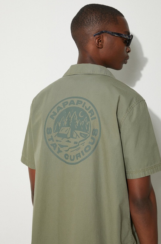 Napapijri koszula bawełniana G-Boyd NP0A4HQ4GAE1 zielony