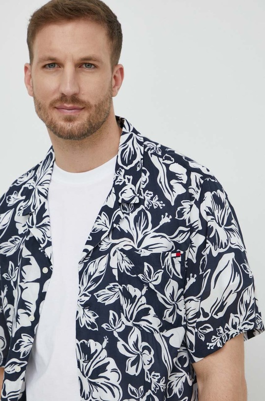 Košeľa Tommy Hilfiger UM0UM03227 tmavomodrá