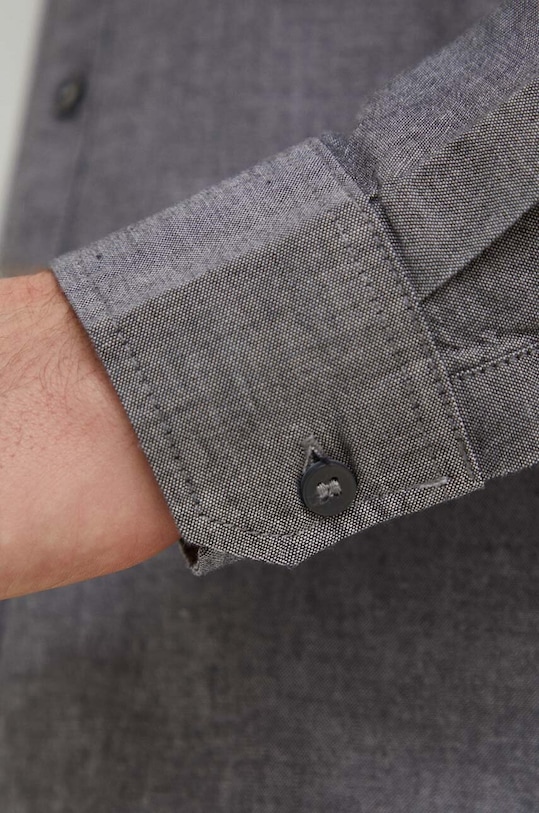 Sisley camasa din bumbac 5HHLSQ031 gri SS24