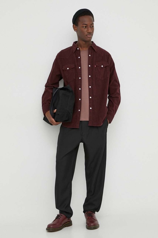 Levi's camasa din bumbac 85744 violet AA00