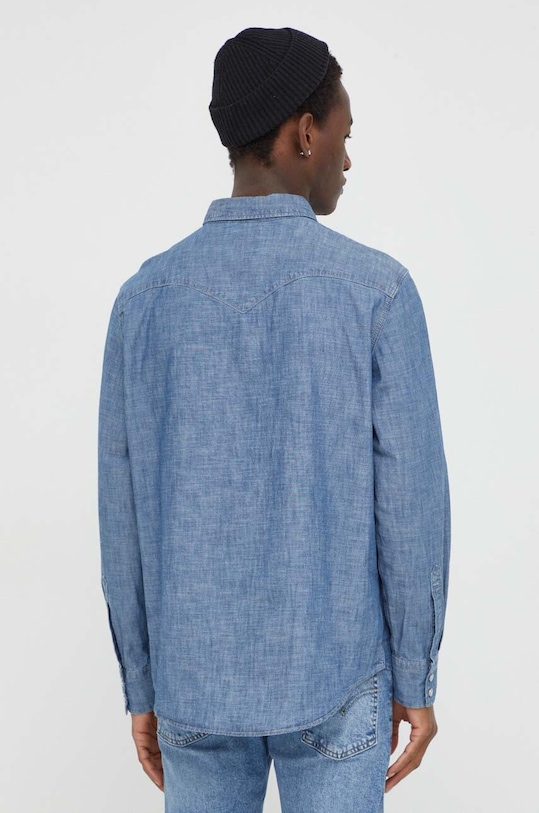 Levi's koszula bawełniana 85744 niebieski SS25